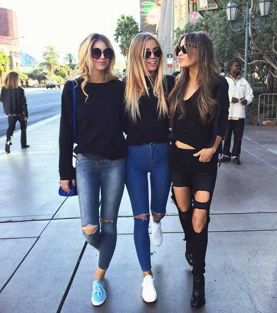 jeans déchirés et skinny skinny : tendances, quoi porter