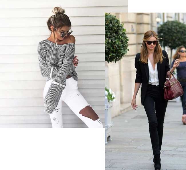 jeans déchirés et skinny skinny : tendances, avec quoi porter photo 2