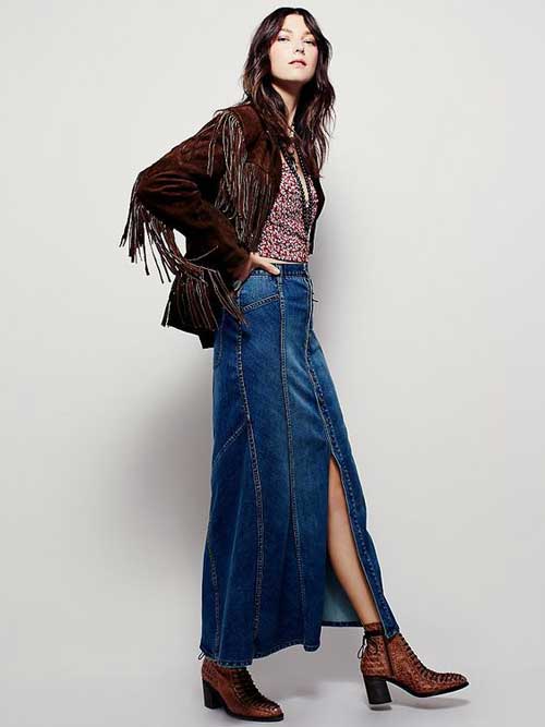 Pour un look country, il suffit de porter une jupe en jean