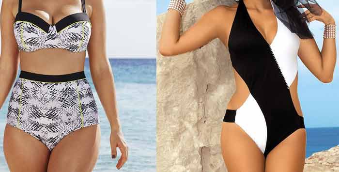 motif géométrique sur les maillots de bain pour dodu