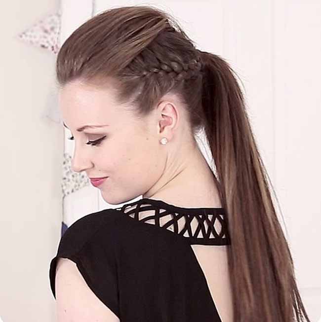 queue de cheval tressée