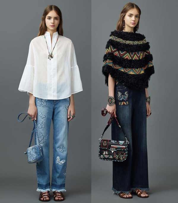 Jeans Flare Brodé Valentino Two Look 2026
