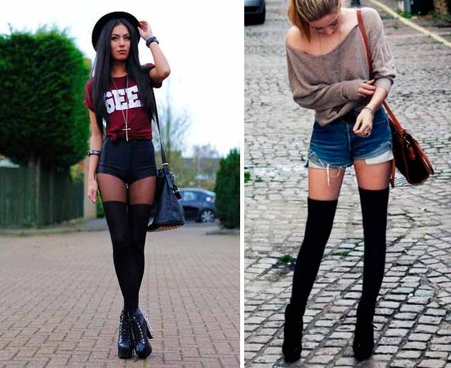 Leggings et chaussures noirs