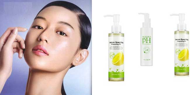 Nettoyage de la peau à l'huile hydrophile