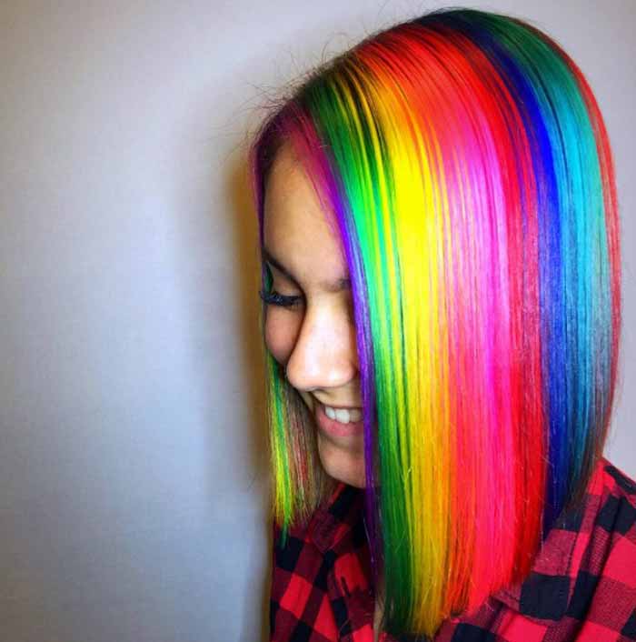 Arc-en-ciel dans tes cheveux
