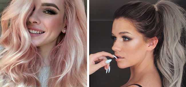 Rose et gris foncé pour les blondes