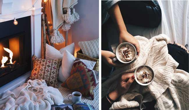 Hygge de style maison confortable