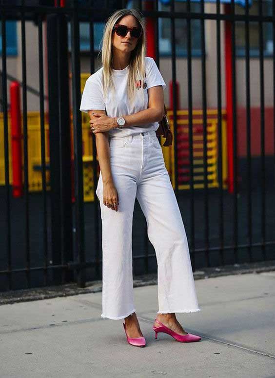 Jean blanc look 2026