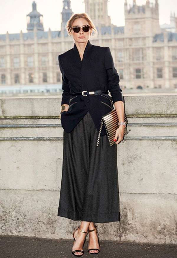 Tenue noire cachant la plénitude