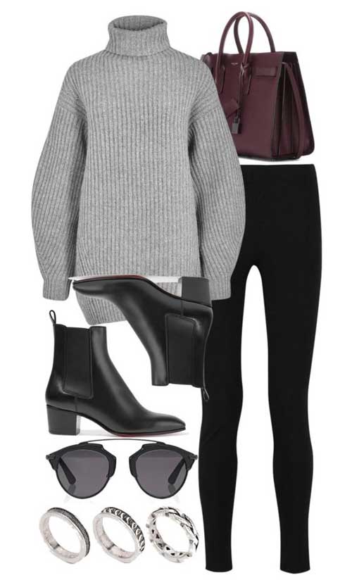 Ensemble pull oversize et jean noir