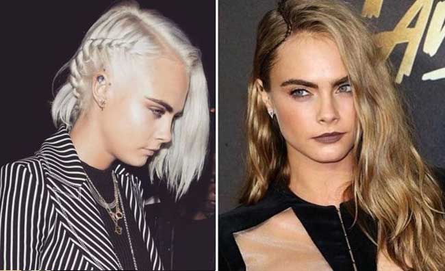 Avant et après le changement d'image Cara Delevingne