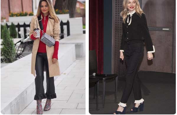 Pantalon à volants: une nouvelle fonctionnalité à la mode pour l'été, les looks