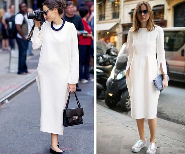 Tenues - robe blanche pour le travail