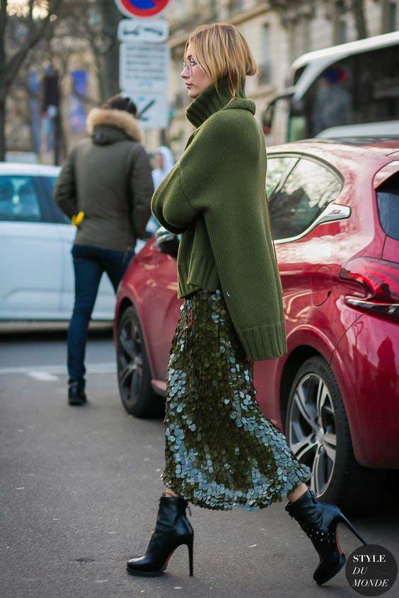 Style surdimensionné 2026 dans des couleurs vertes