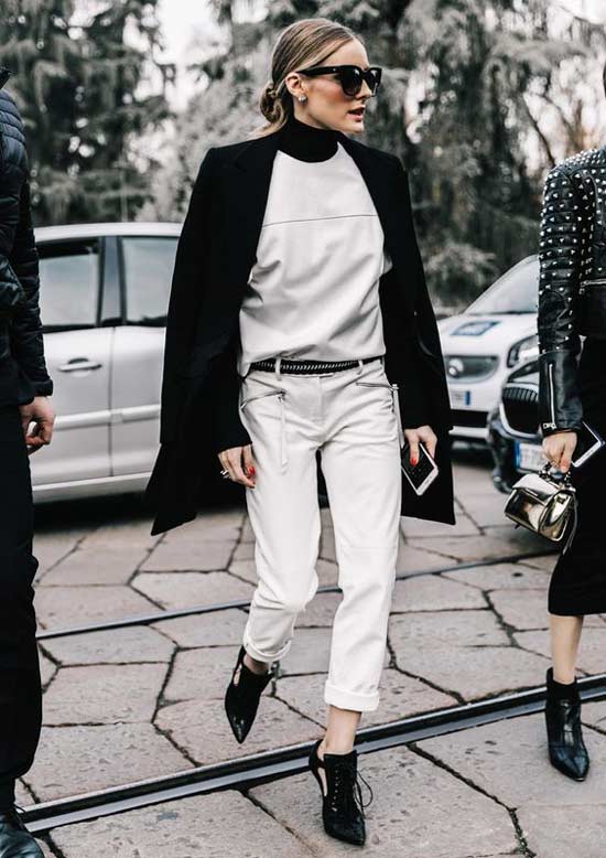 Pantalon retroussé - façon Olivia Palermo