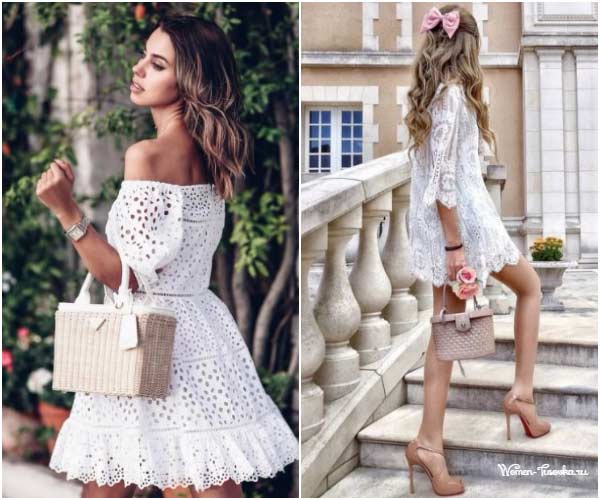 Robe en dentelle blanche