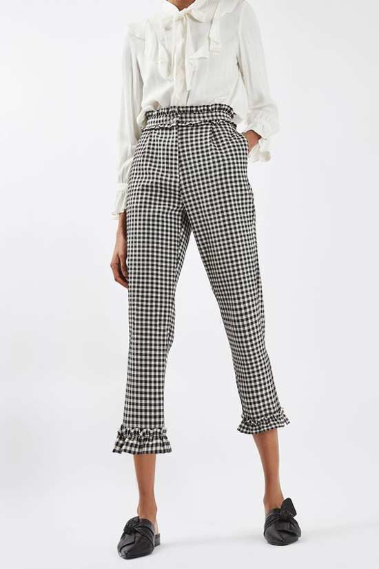 Pantalon court à carreaux