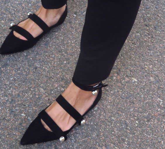 Ballerines noires pointues