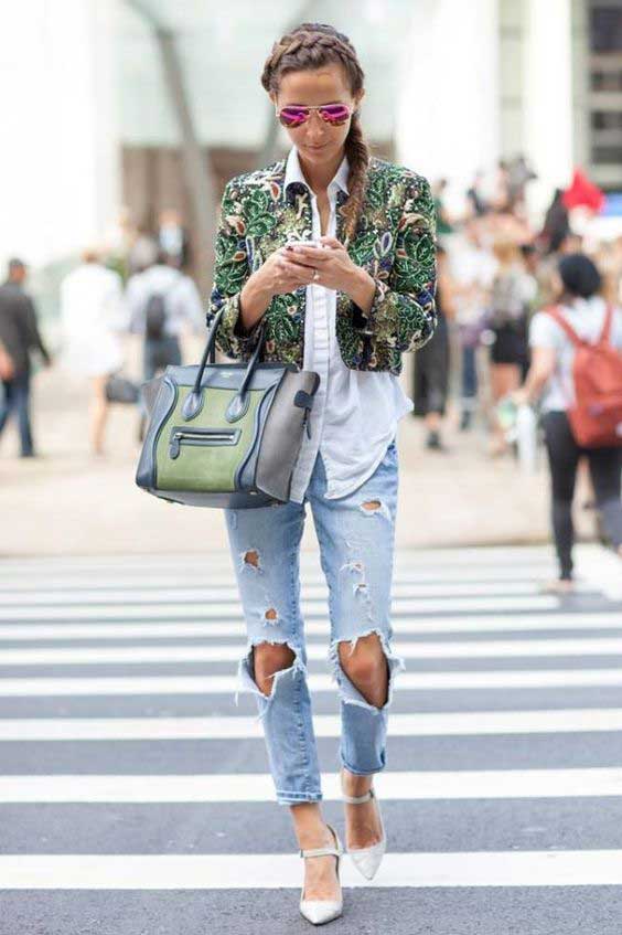 Jeans avec des jeans énormes