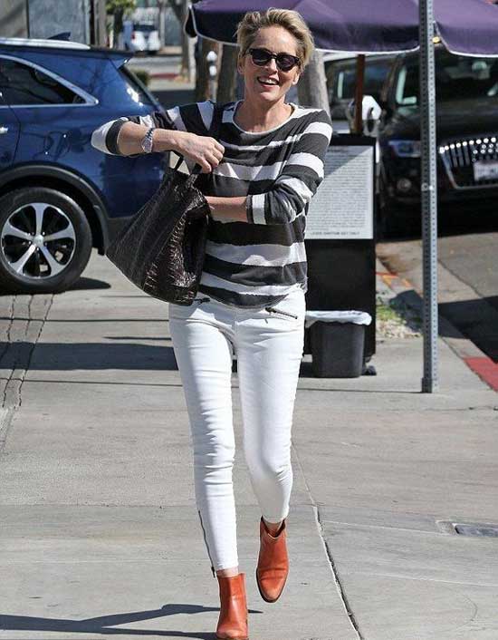 Pantalon blanc avec col roulé