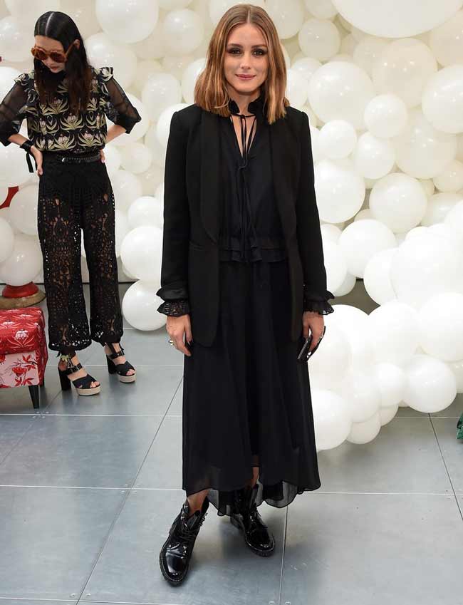 Image monochrome d'Olivia Palermo (en noir)