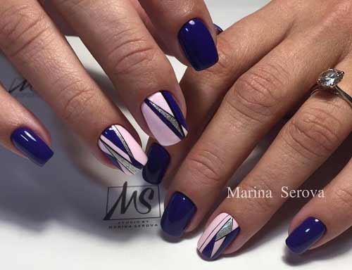 Nouveau - géométrie sur surface bleue