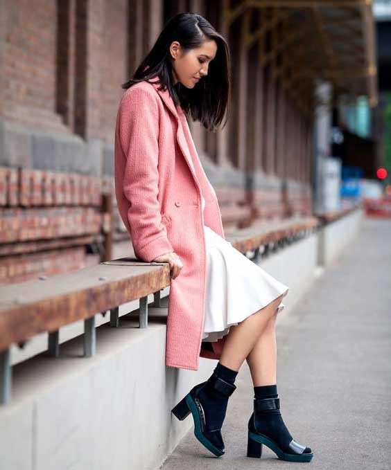 Manteau rose automne-printemps 2025-2026