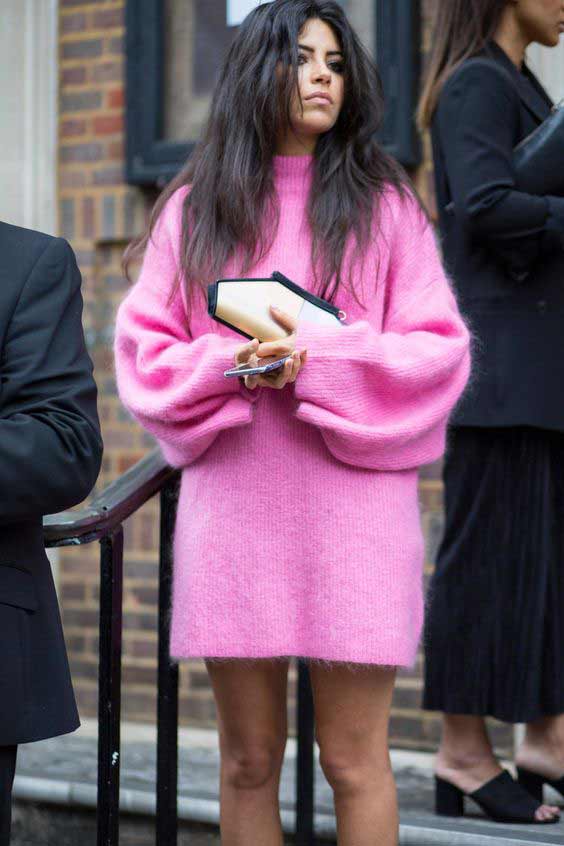 Robe pull rose look à la mode 2026