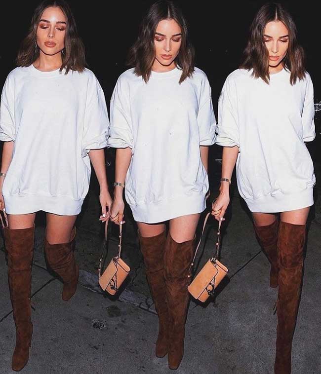 la robe pull est pertinente en 2026: modèles à la mode, avec quoi porter