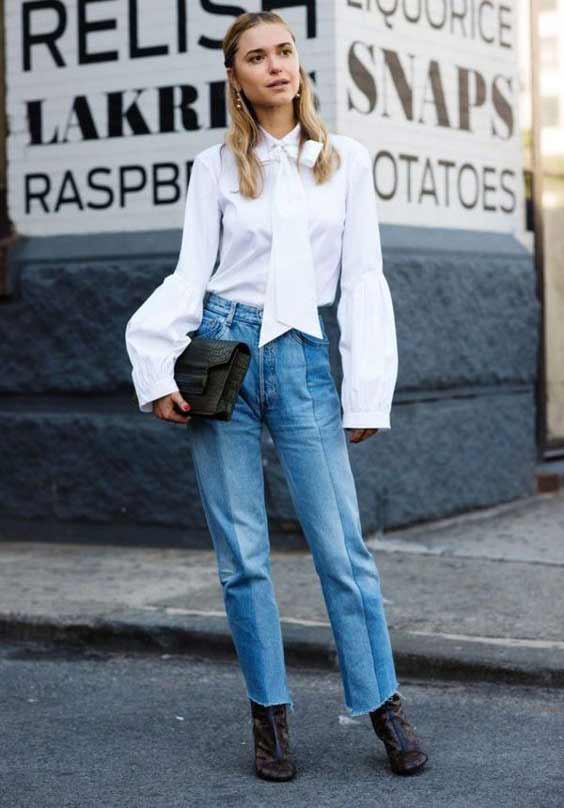 Chemisier blanc + jean