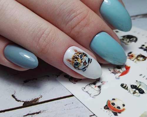 Autocollant d'ongle de chat