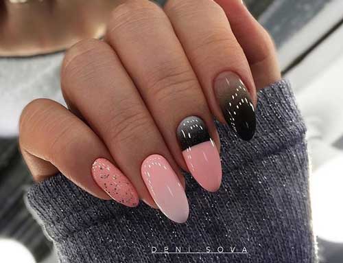 Ombre sur les ongles longs