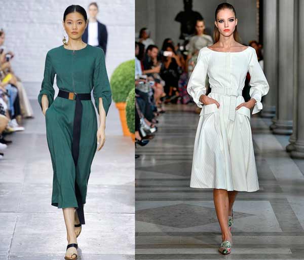 Robe trapèze - taille fine