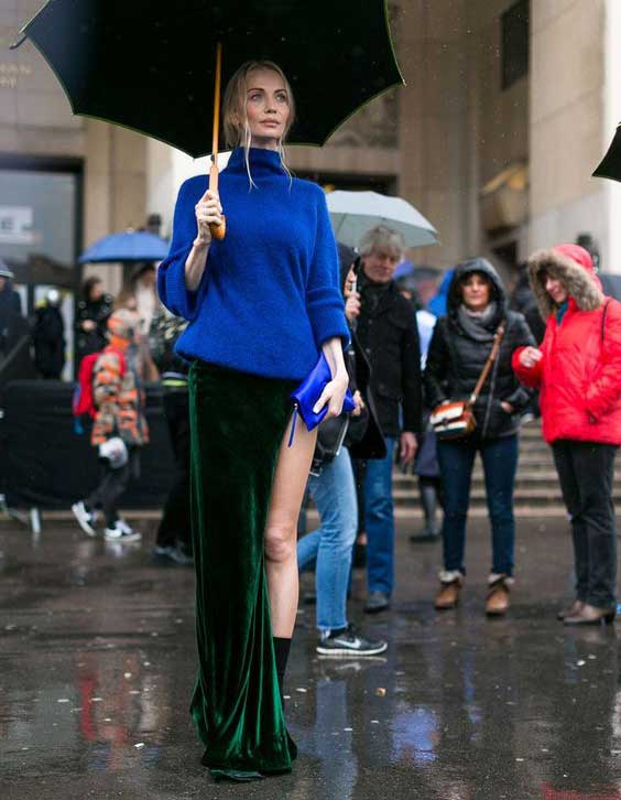 Jupe longue en velours 2026