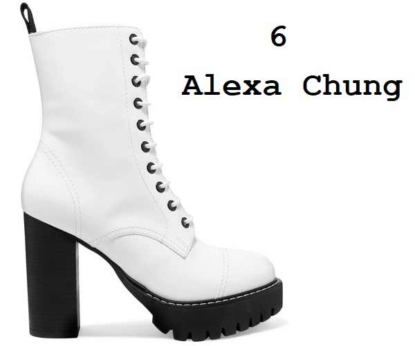 Bottines Alexa Chung blanches