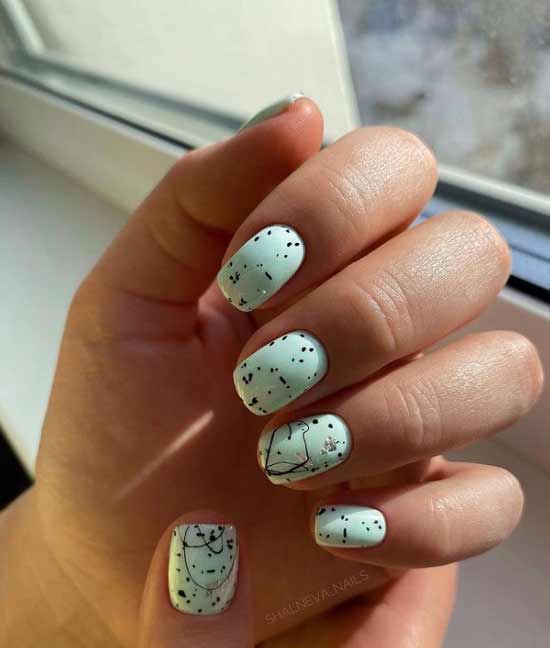 Manucure à la menthe pour le 8 mars