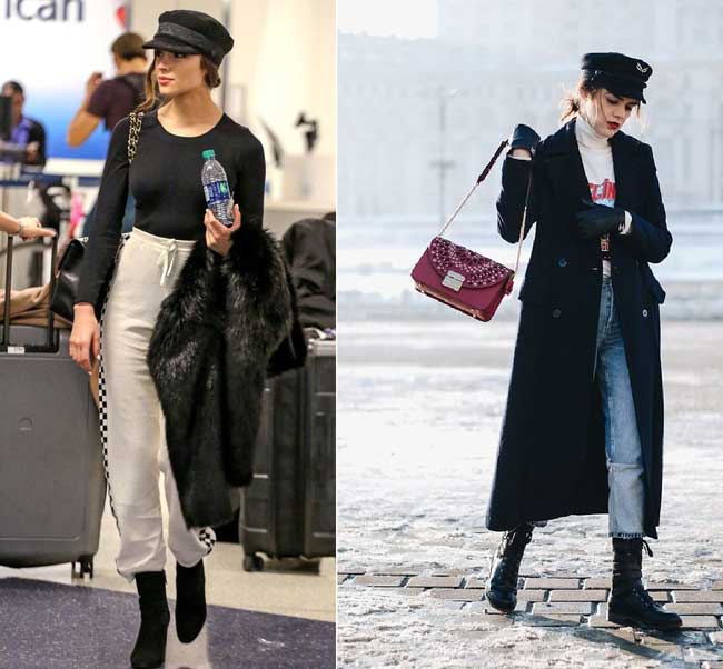 Casquette à visière dans des images à la mode