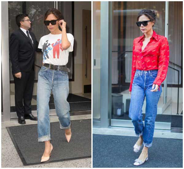 Victoria Beckham en jean droit
