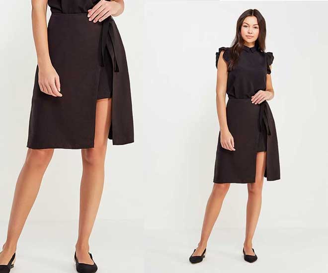 Jupe à la mode coupe asymétrique