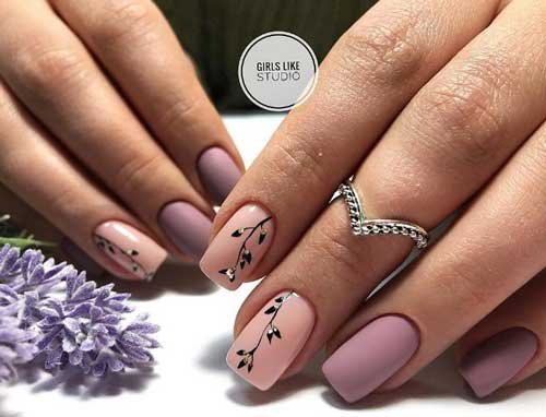 Belle combinaison de couleurs en manucure