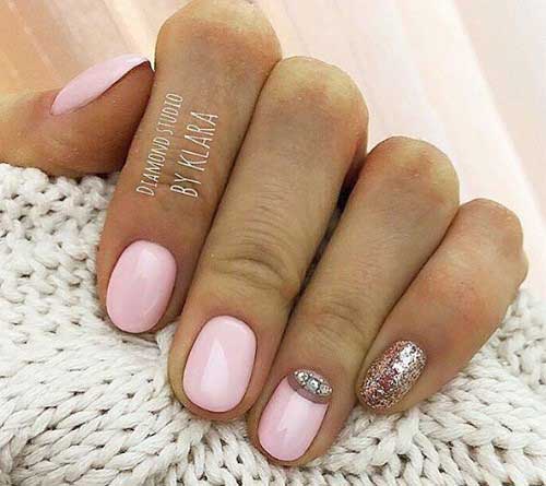 Belle conception de manucure rose