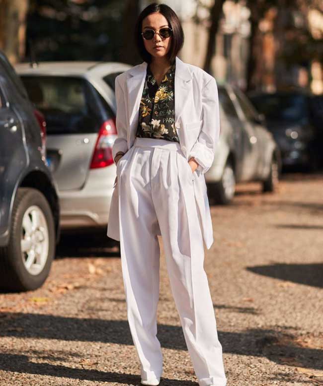 Blazer blanc tendance
