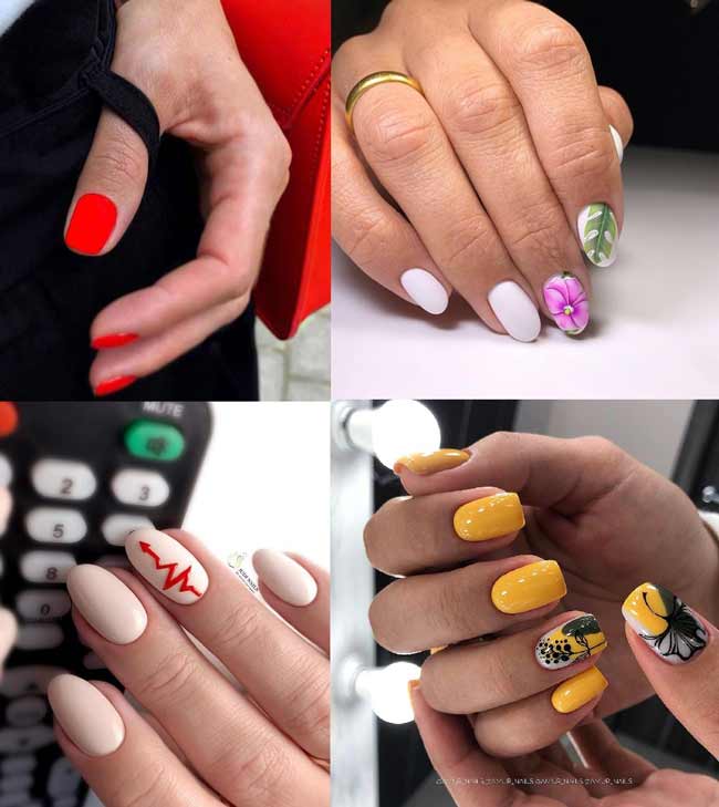 Belle manucure pour ongles courts