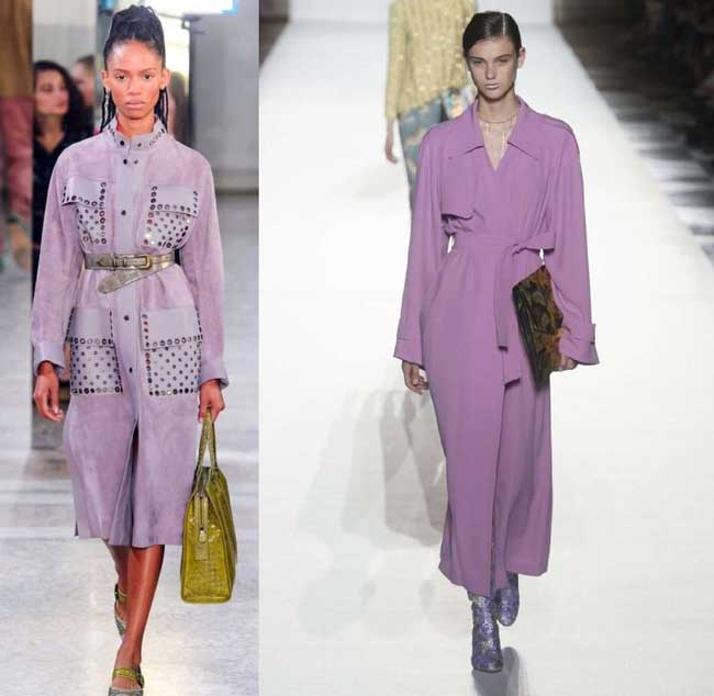 Imperméables violets à la mode pour le printemps 2026