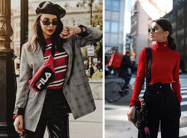 La couleur rouge des vêtements transformera un simplet en une femme magnifique