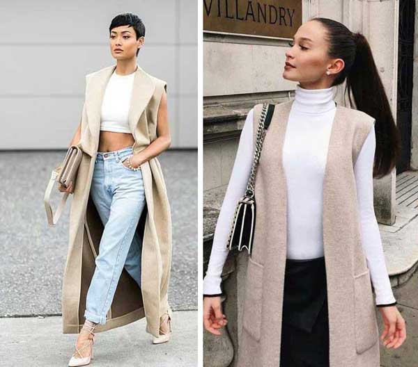 Toujours à la mode et stylé : comment porter un gilet photo beige et avoir l'air cher