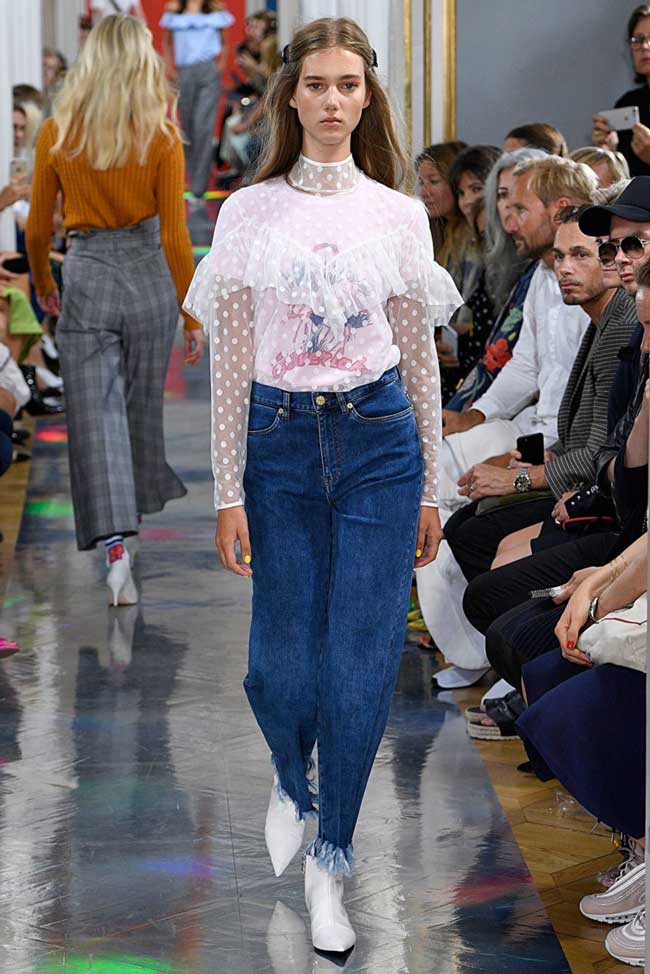 Chemisier blanc à imprimé pois 2026