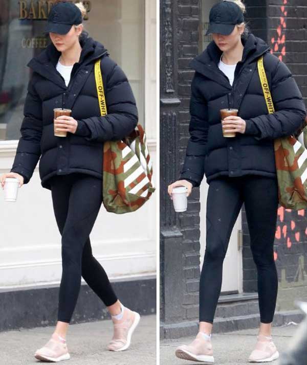 Karlie Kloss dans une veste noire