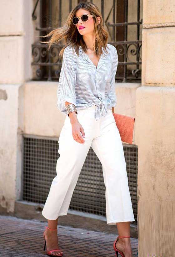 Jean évasé blanc tendance 2026
