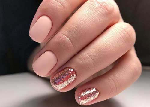 Rose clair et paillettes